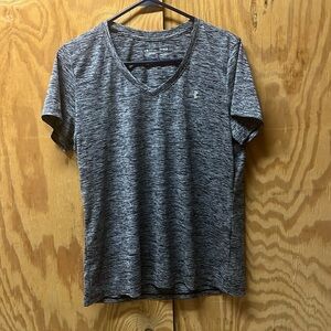 Under Armour Women's Heathered Black V-Neck Tee